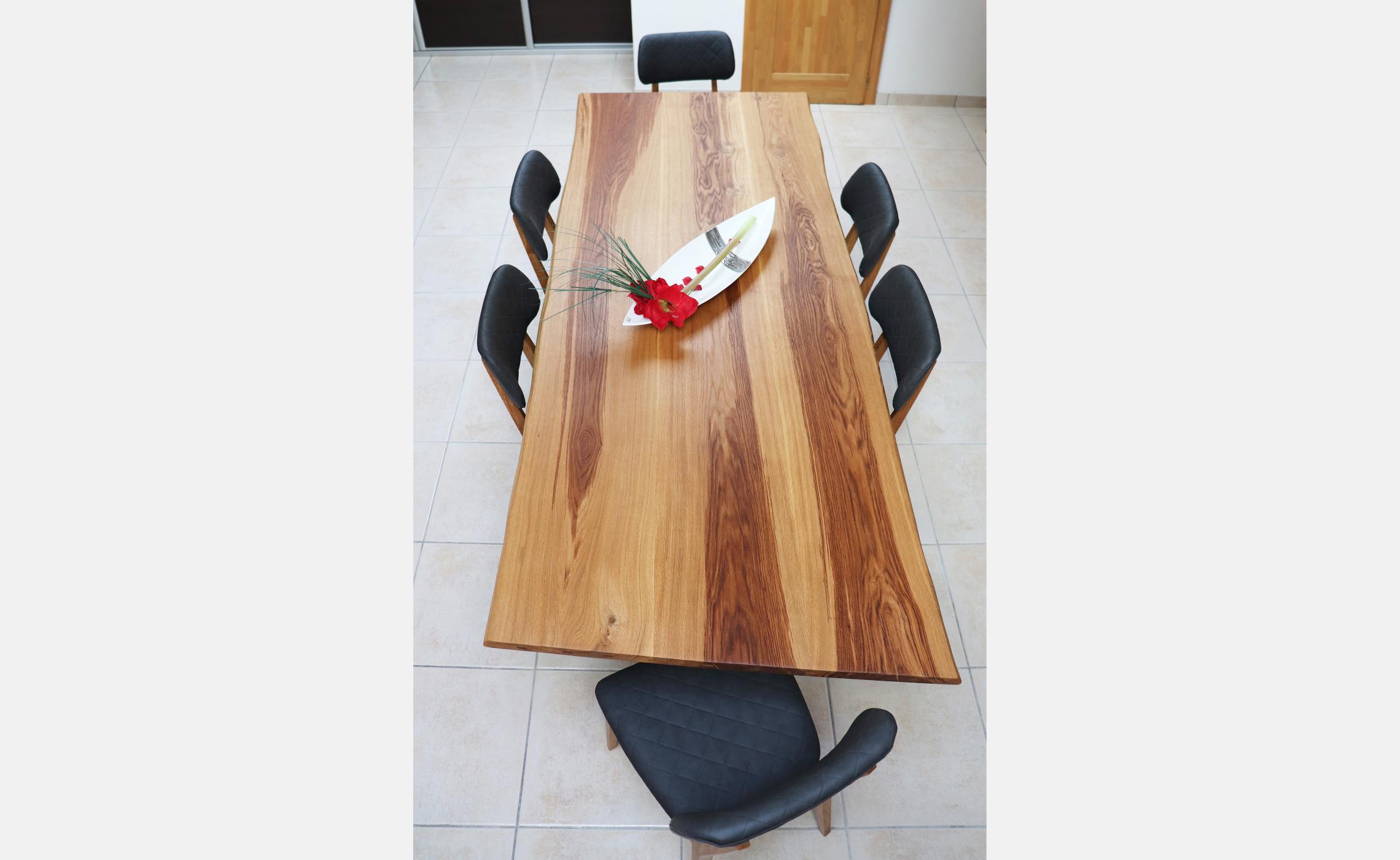 Table design bois metal